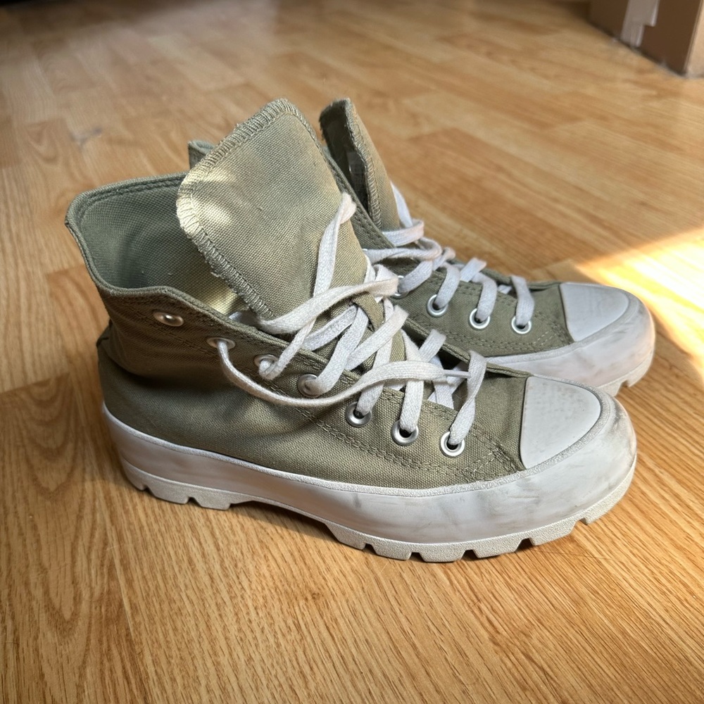 converse high top lugged sole platform sneakers